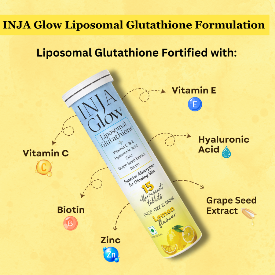 INJA Glow Liposomal Glutathione - Lemon INJA Wellness INJA Glow Liposomal Glutathione - Lemon INJA Wellness